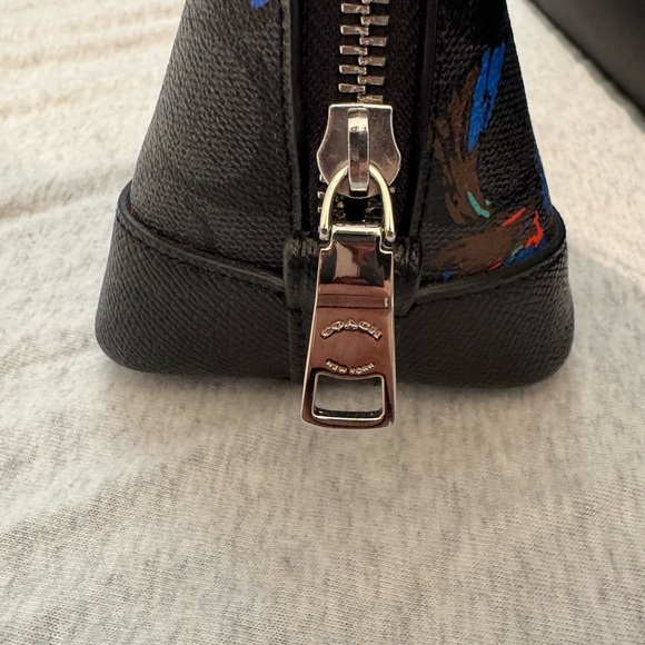 Coach Black and Gray Satchel with Blue sparrows - Picture 5 of 14